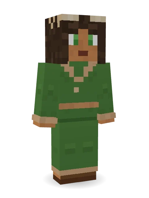 Forest Druid Minecraft skin in 3D