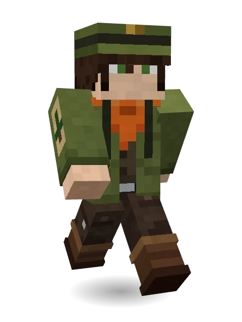 Forest Ranger Minecraft skin in 3D