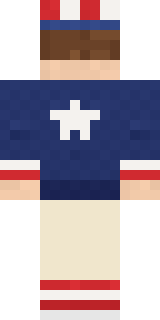 Fourth of July Patriot Minecraft skin, back view