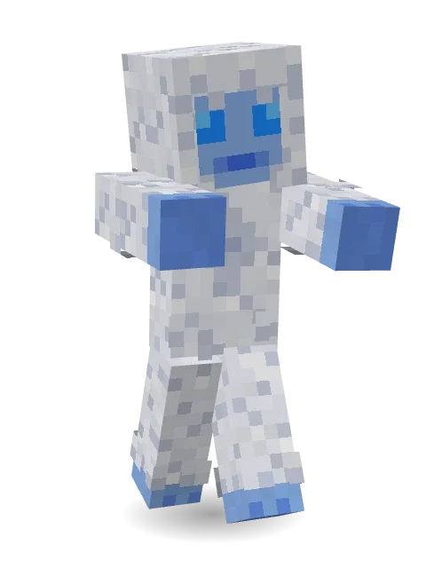 Frost Yeti Minecraft skin in 3D