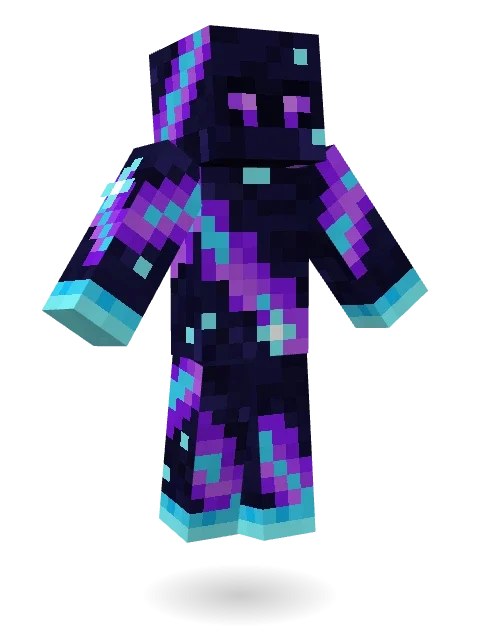 Galaxy Wanderer Minecraft skin in 3D