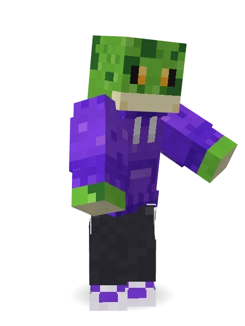 Gecko Skater Minecraft skin in 3D