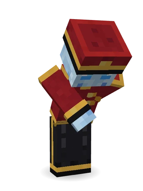Ghost Concierge Minecraft skin in 3D