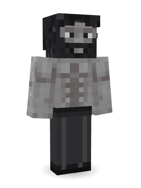 Giga Chad Minecraft skin in 3D
