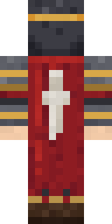 Gilded Steel Knight Minecraft skin, back view