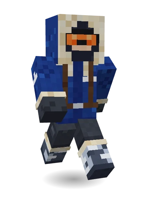 Glacier Explorer Minecraft skin in 3D