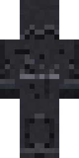Grey Tattered reaper robe Minecraft skin, back view