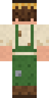 Grumpy Potato Farmer Minecraft skin, back view