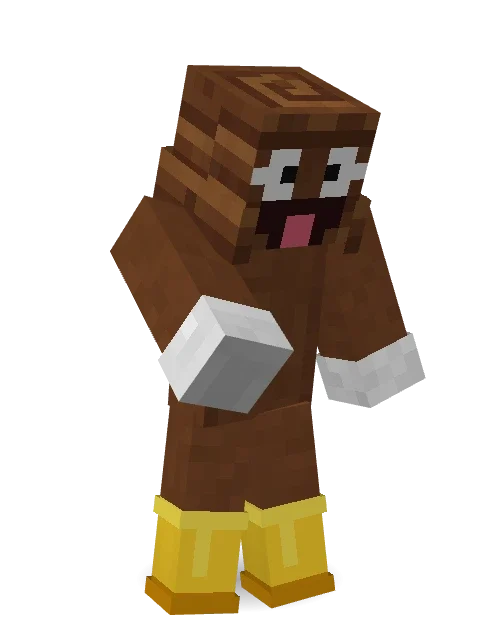 Happy Poop Minecraft skin in 3D