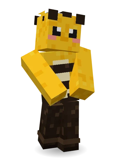 Honey Bee Minecraft skin in 3D