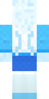 Ice Crystal Spirit Minecraft skin, back view