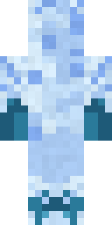 Ice Elemental Minecraft skin, back view