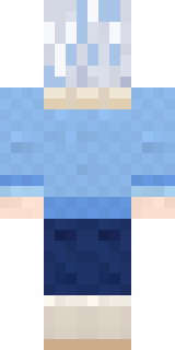 Icy Blue Winter Minecraft skin, back view
