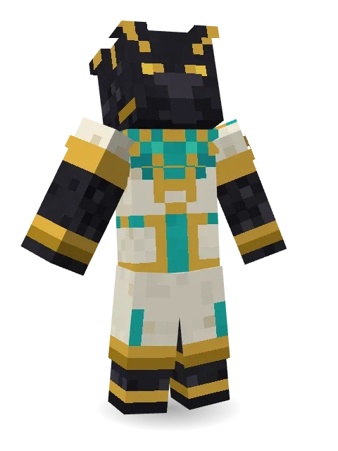 Jackal Priest Minecraft skin in 3D