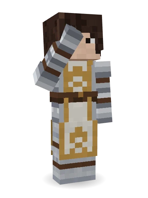Joan of Arc Minecraft skin in 3D