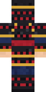 Lacquered Samurai Minecraft skin, back view