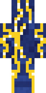 Lightning Elemental Minecraft skin, back view