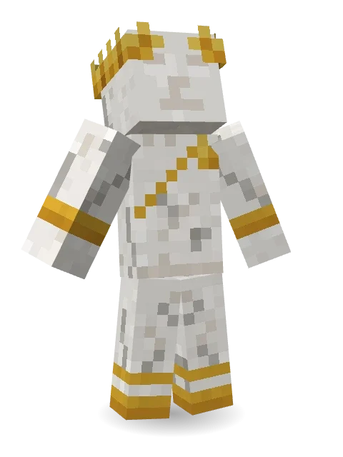 Living Marble Statue Minecraft skin in 3D