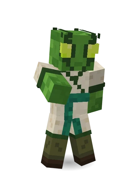 Mantis Master Minecraft skin in 3D