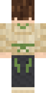 Matcha Cafe Minecraft skin, back view