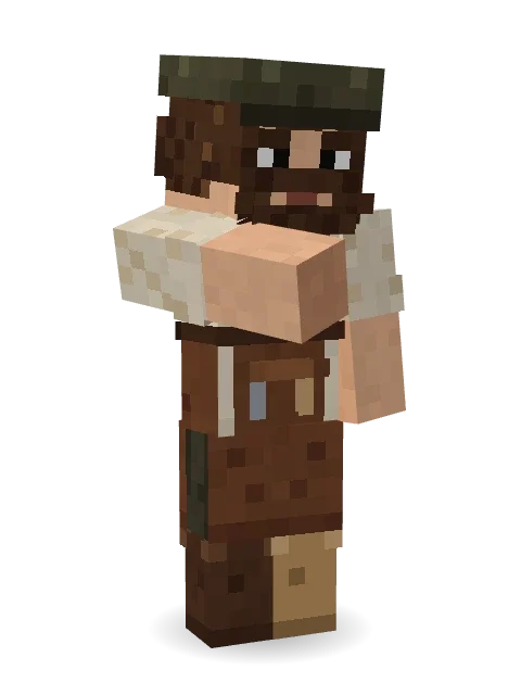 Medieval Cobbler Minecraft skin in 3D