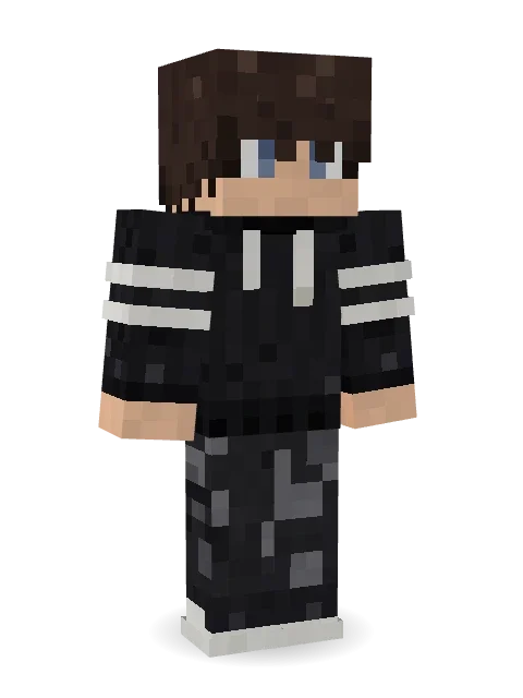 Midnight Hoodie Minecraft skin in 3D