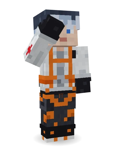 Mountain Rescue Medic Minecraft skin in 3D
