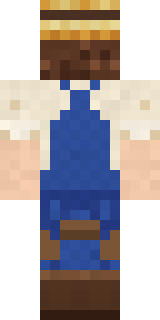 Muddy Farmhand Minecraft skin, back view
