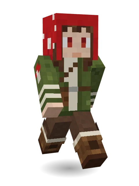 Mushroom Forest Ranger Minecraft skin in 3D