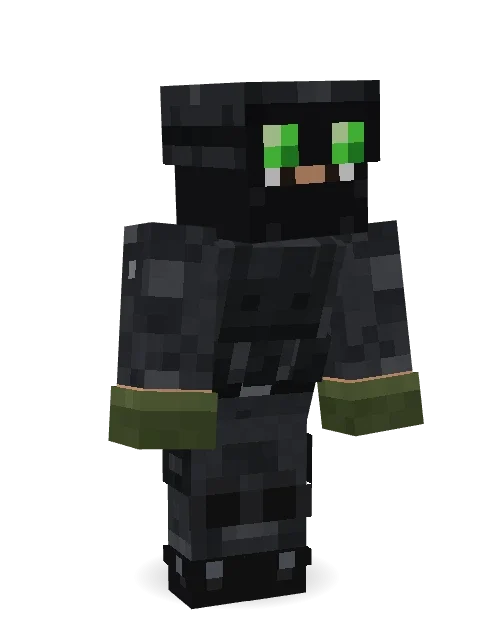 Night Ops Commando Minecraft skin in 3D