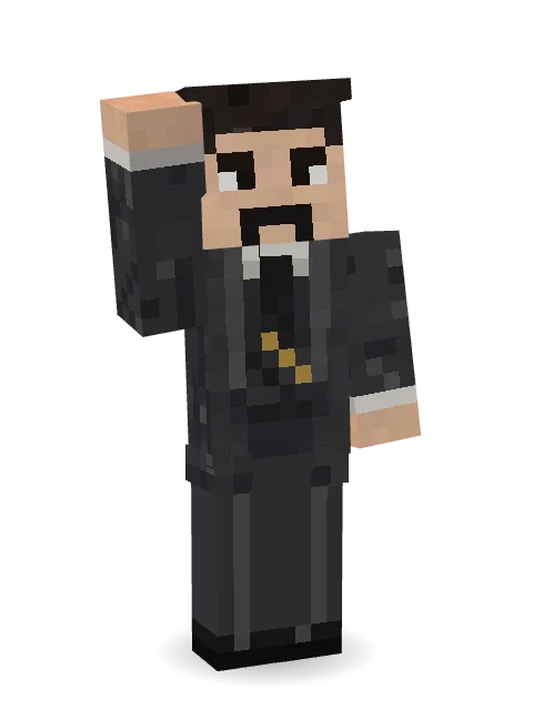 Nikola Tesla Minecraft skin in 3D