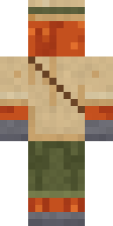 Orangutan Archaeologist Minecraft skin, back view