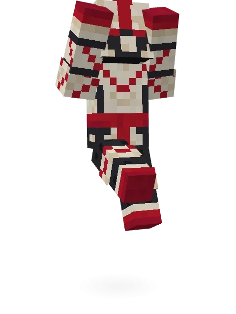Origami Crane Warrior Minecraft skin in 3D