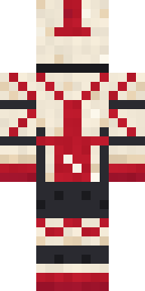 Origami Crane Warrior Minecraft skin, back view