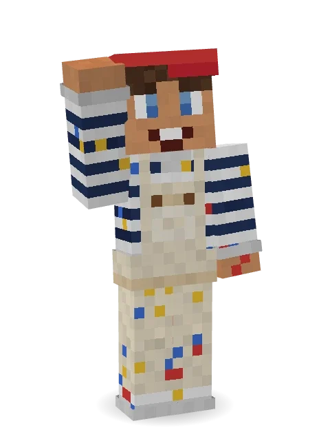 Paint Splash Minecraft skin in 3D