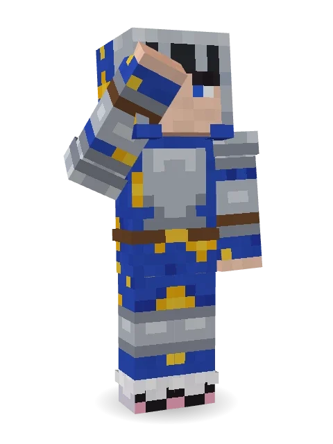 Pajama Knight Minecraft skin in 3D