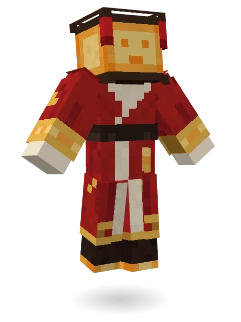 Paper Lantern Spirit Minecraft skin in 3D
