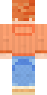 Peach Sunset Minecraft skin, back view