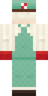 Peppermint Mechanic Minecraft skin, back view