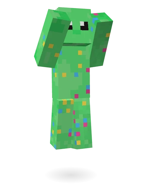 Prism Slime Minecraft skin in 3D