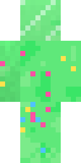 Prism Slime Minecraft skin, back view