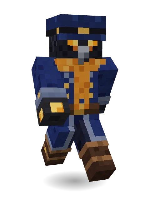 Raven Lamplighter Minecraft skin in 3D