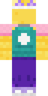 Red Bear face tee Baby chick Minecraft skin, back view