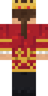 Red Court frock coat Minecraft skin, back view