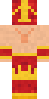 Red Flame Luchador Minecraft skin, back view