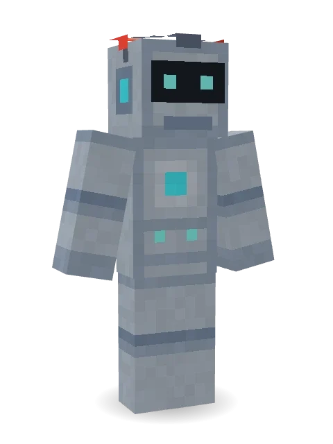 Robo Unit 7 Minecraft skin in 3D