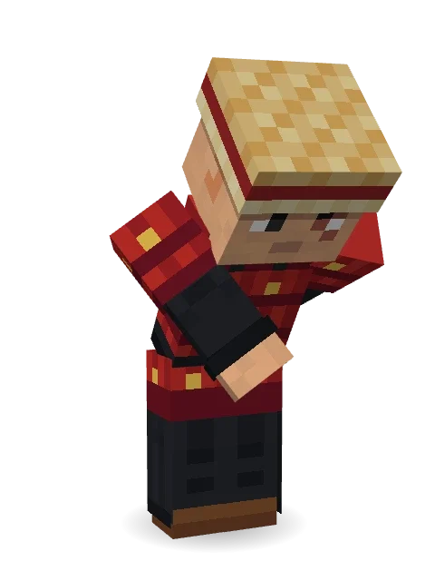 Ronin Samurai Minecraft skin in 3D