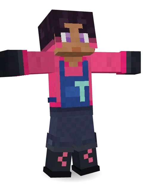 Rose Mechanic Minecraft skin in 3D