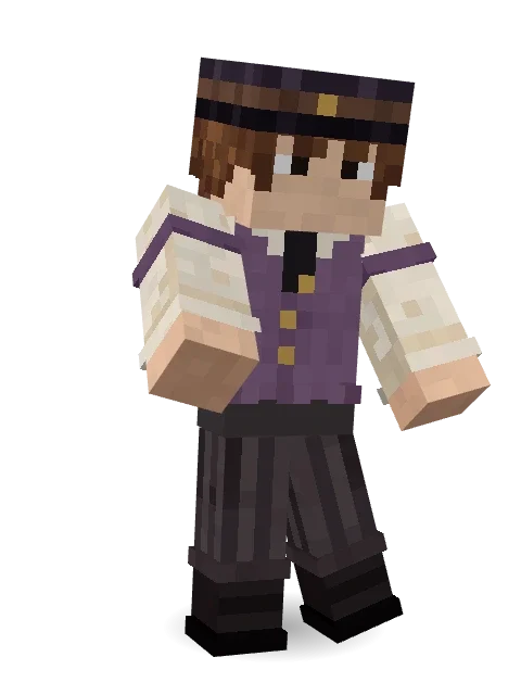 Saloon Pianist Minecraft skin in 3D