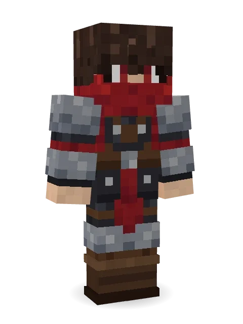 Scarlet Sellsword Minecraft skin in 3D